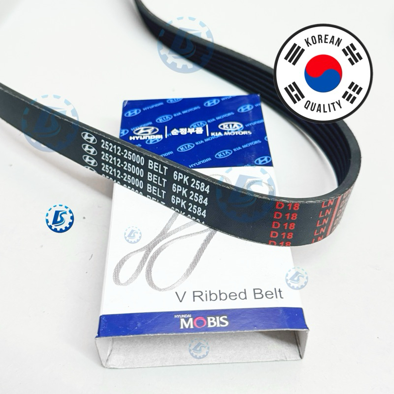 Hyundai เกาหลี Hyundai Sonata 6 NF Kia Optima MG Tucson LM Rondo 6PK2584 พัดลมเข็มขัด 25212-25000