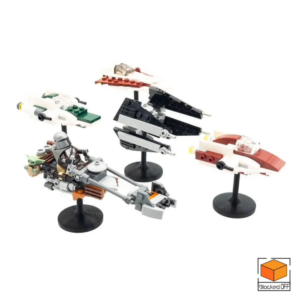 ขาตั้งจอแสดงผลสําหรับ Lego Star Wars Mini-Base ชุดเล็ก Speeders