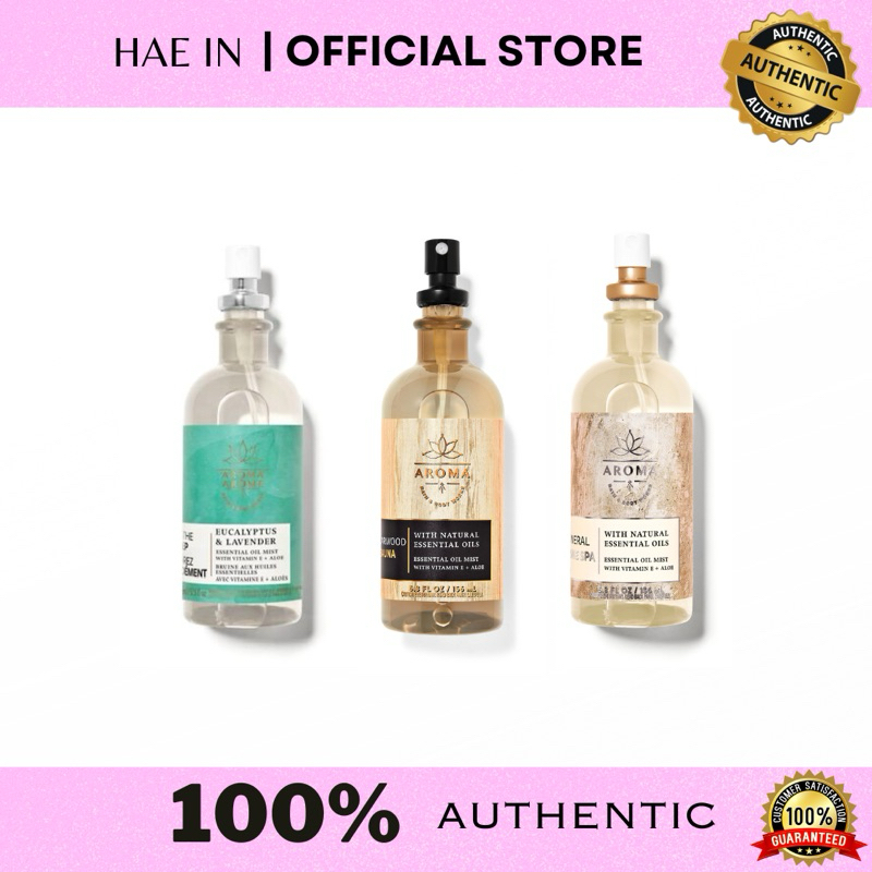 BATH AND BODY WORKS BBW PILLOWMIST EUCALYPTUS LAVENDAR, MINERAL STONE SPA, CEDARWOOD SAUNA | 💯