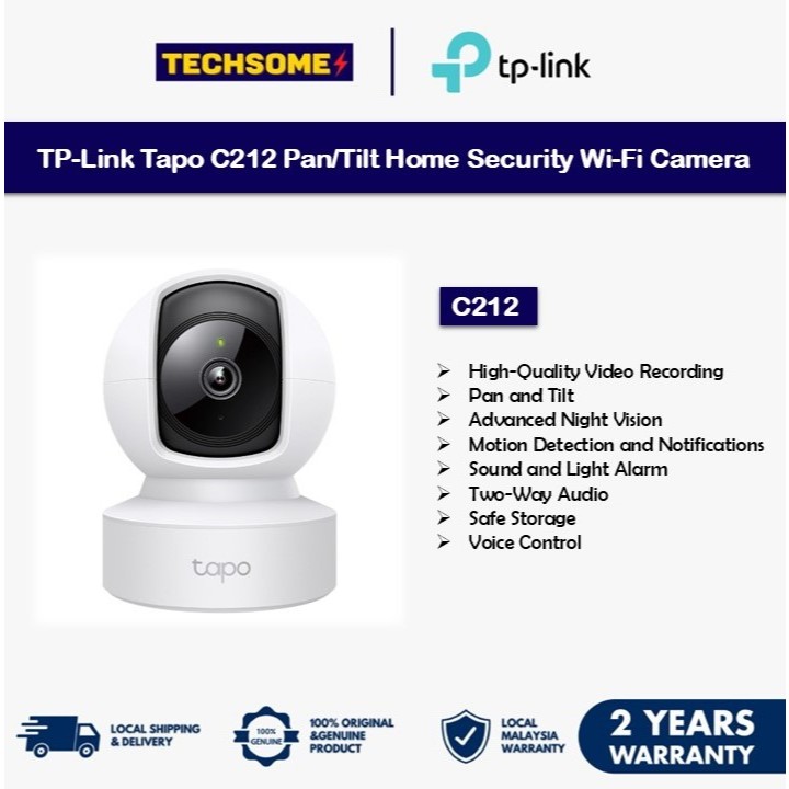 Tp-link Tapo C212 Pan/Tilt Home Security Wi-Fi Camera