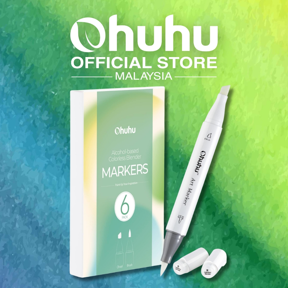 Ohuhu เครื่องปั่นไม่มีสี Art Marker 6/แพ็คสําหรับเพิ่มไฮไลท์ Textures Erasing Mistakes