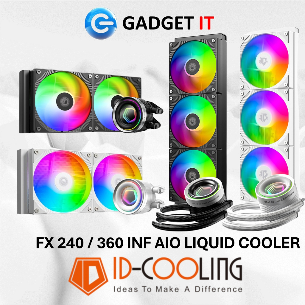 ID-COOLING FX240 INF / FX360 INF AIO ARGB CPU LIQUID COOLER AMD INTEL COMPATIBLE INFINITY MIRROR 240