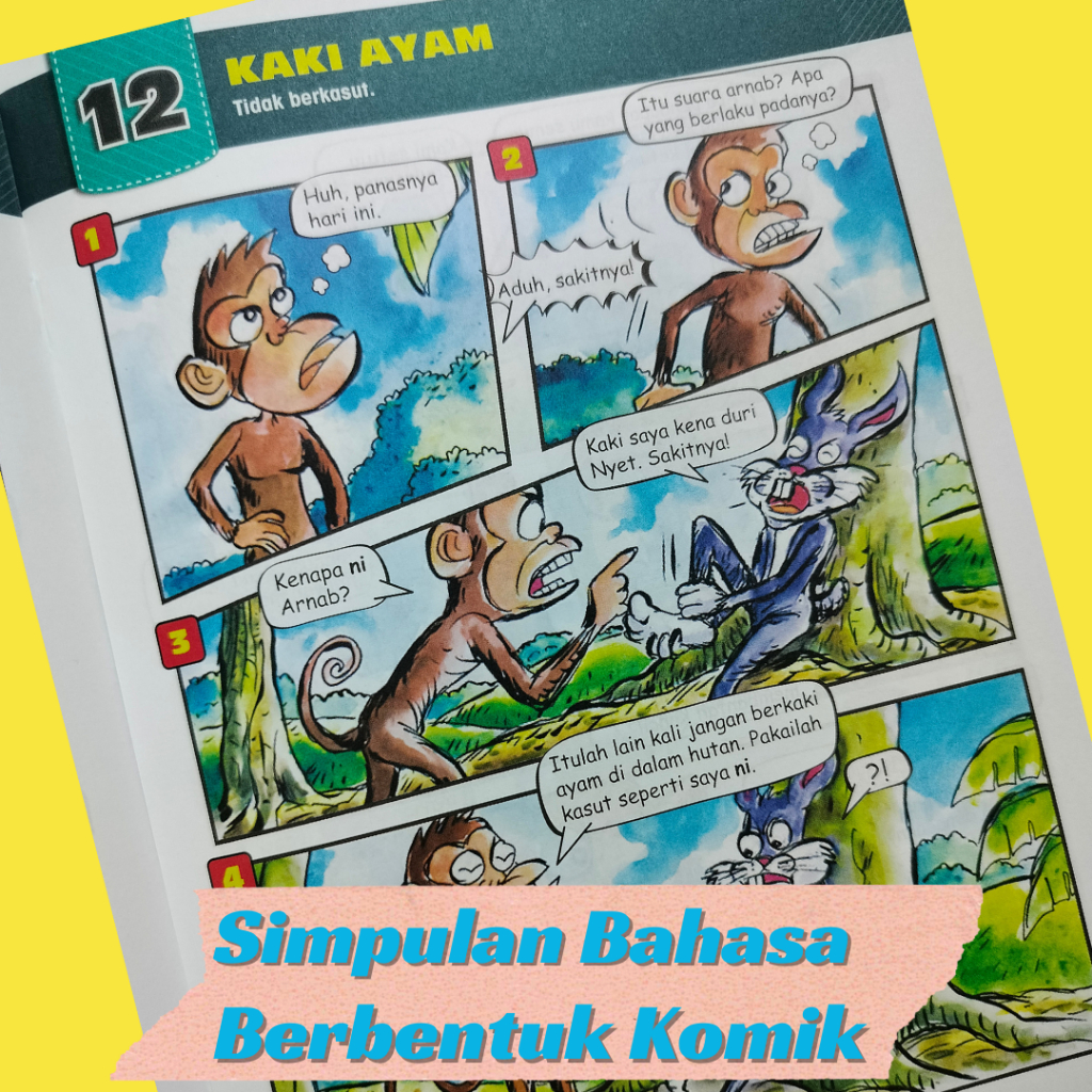 (10 BUKU) KUKU KOMIK KAMUS SIMPULAN BAHASA / IDIOMS BOOK DICTIONARY IN COMIC สําหรับเด็ก COMIC BOOK 