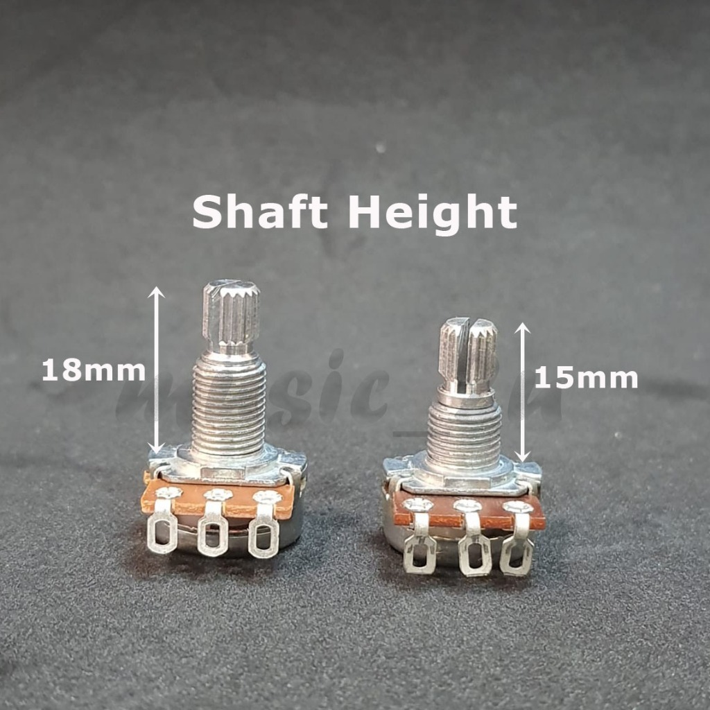 A500k B500k A250k B250k ปริมาณหม้อเสียง Potentiometer Electronics สําหรับกีตาร์ไฟฟ้าหรือกีตาร์เบส