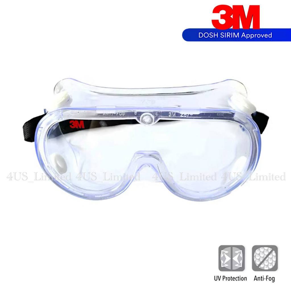 3M 1621AF Safety Goggle Anti Fog (ใส/ใส)