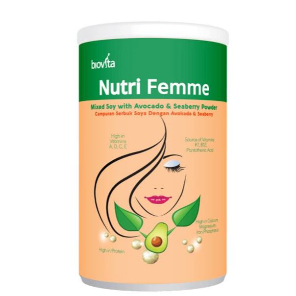 Biovita NUTRI FEMME (ผสมถั่วเหลืองด้วยผง AVOCADO & SEABERRY) 450G (EXP:02/09/2026)