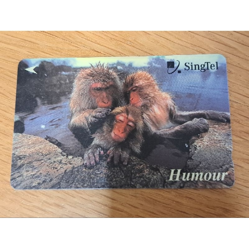 "Humour" Singtel Phonecard Telecom Public Phone Used Old Vintage Collectible