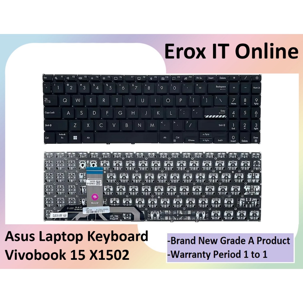 ASUS Vivobook 15 X1502 X1502Z X1502ZA X1502VA M1502Z B1502CBA แป้นพิมพ์แล็ปท็อป