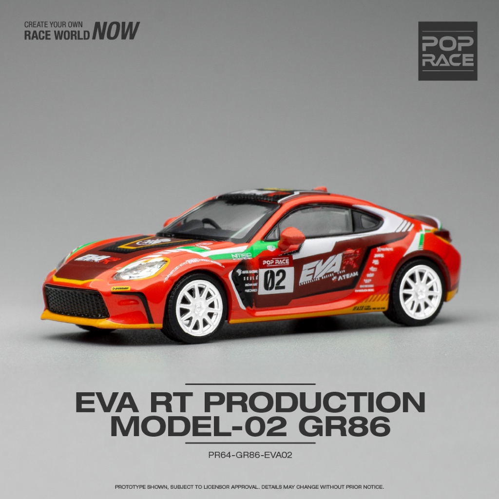 POP RACE 1/64 PR64-GR86-EVA02 EVA RT PRODUCTION MODEL 02 GR86