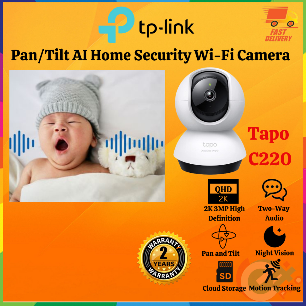 Tp-link Tapo C220 Pan/Tilt AI Home Security Wi-Fi Camera