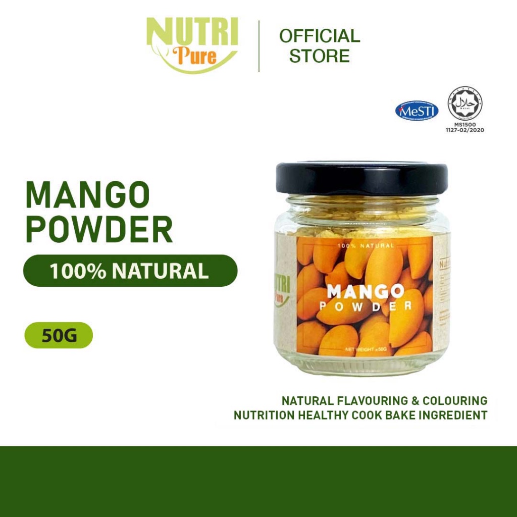 Nutri Pure Mango Powder 50g Serbuk Mangga รสผลไม้ธรรมชาติ Smoothie โยเกิร์ตเบเกอรี่ Mango果粉