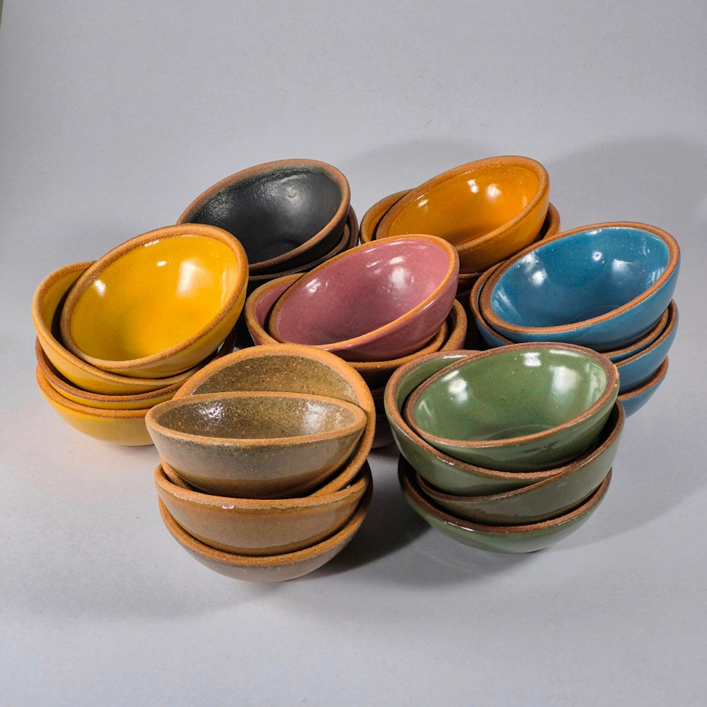 Kecermics Pack : เครื่องปั้นดินเผาเซรามิกแฮนด์เมด Pelangi Mini Bowl Set 4 ชิ้น