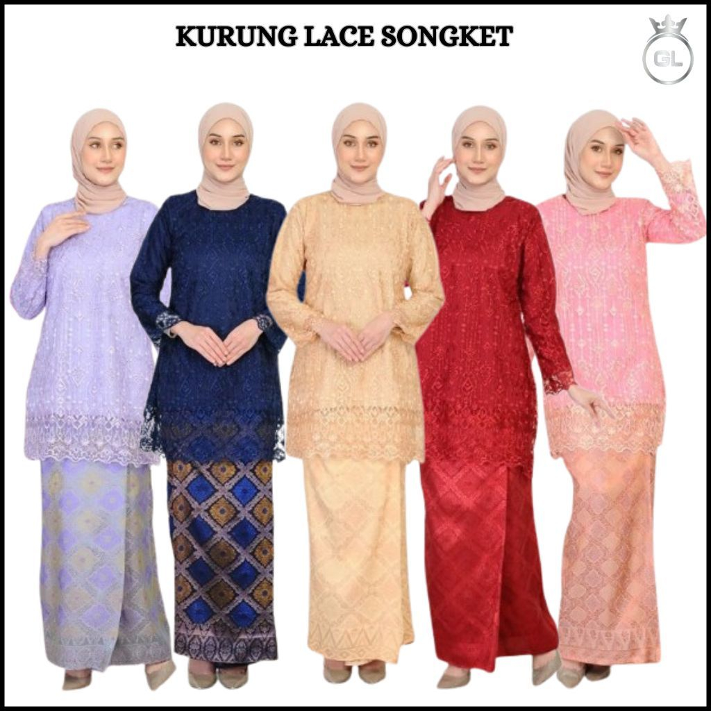 2025 ใหม่ KURUNG LACE KAIN SONGKET / KURUNG MODERN SIZE S - XXL