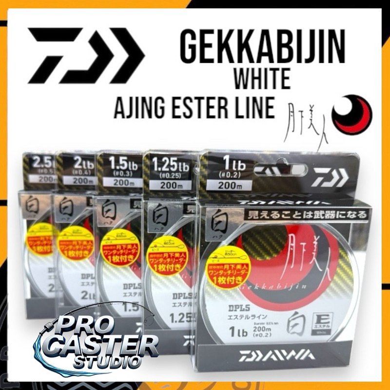 DAIWA GEKKABIJIN TYPE E HARU AJING ESTER สายตกปลา 200 ม. POLYESTER AJING ตกปลา