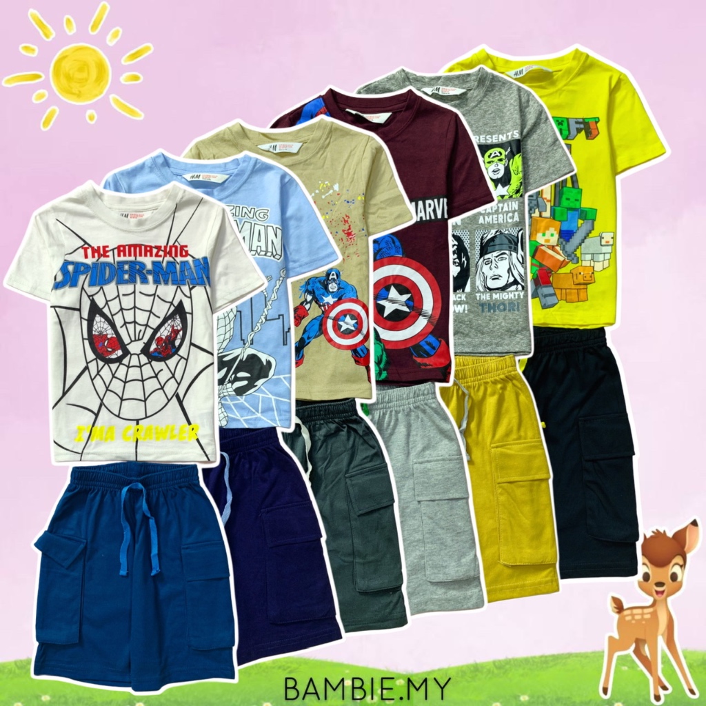 [2y-8y] PREMIUM MARVEL SERIES KIDS PLAYSET FOR BOYS (ผ้าฝ้าย 100%)