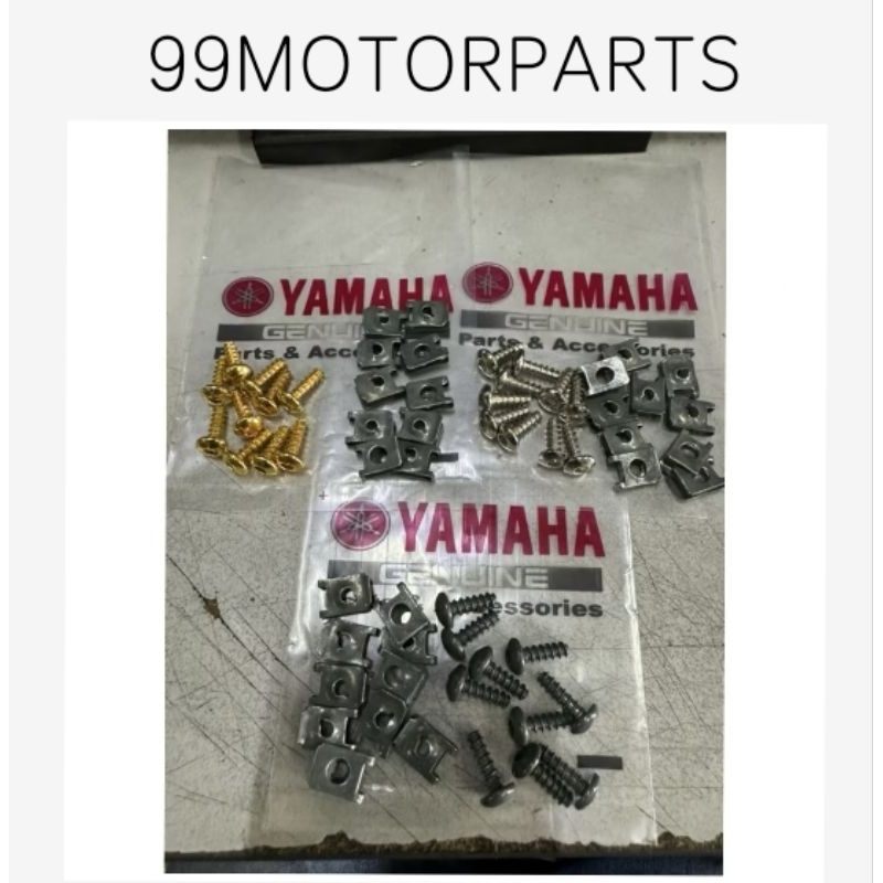Stok Yamaha lc135 y15zr m5 (10 ชุด) สกรูฝาครอบชุด bodyset bodyset สกรู allenkey allen key m5 AS 516 