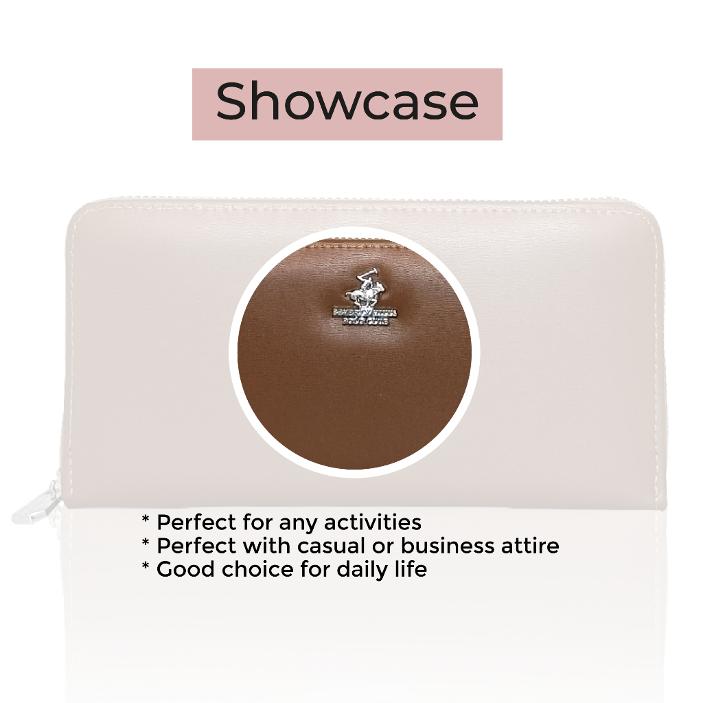 Beverly Hills Polo Club Ladies Leilani กระเป๋าสตางค์ใบยาว Elegant Dompet Panjang BHWL1024-2397126