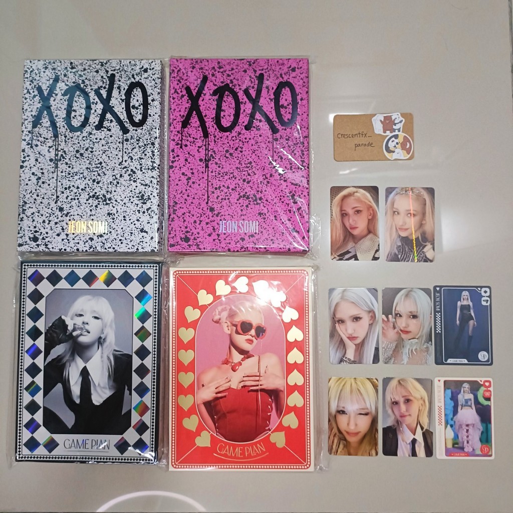 JEAN SOMI XOXO 1ST ALBUM เกมวางแผน EP UNSEALED ALBUM ซีดีโฟโต้บุ๊คโฟโต้การ์ด