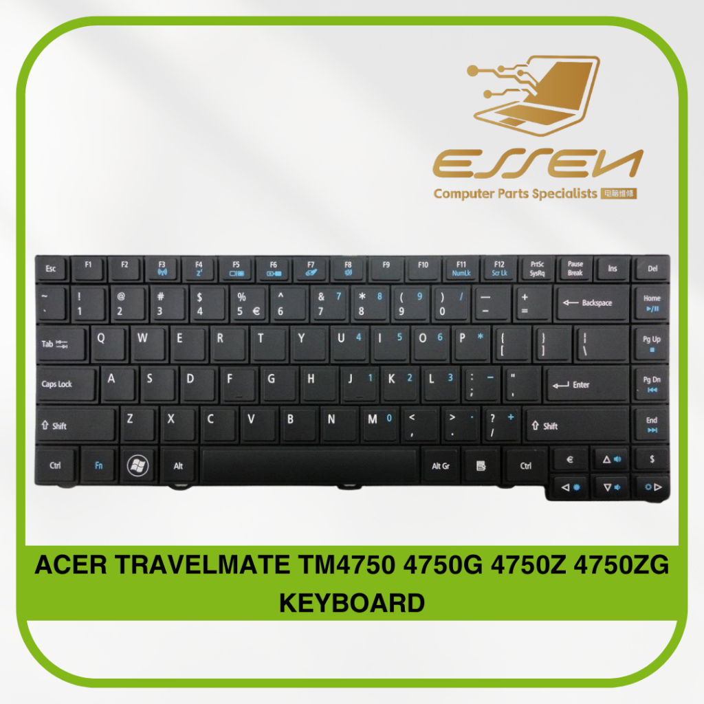 คีย์บอร์ดทดแทนสําหรับคีย์บอร์ด ACER TRAVELMATE TM4750 4750G 4750Z 4750Z 4750ZG