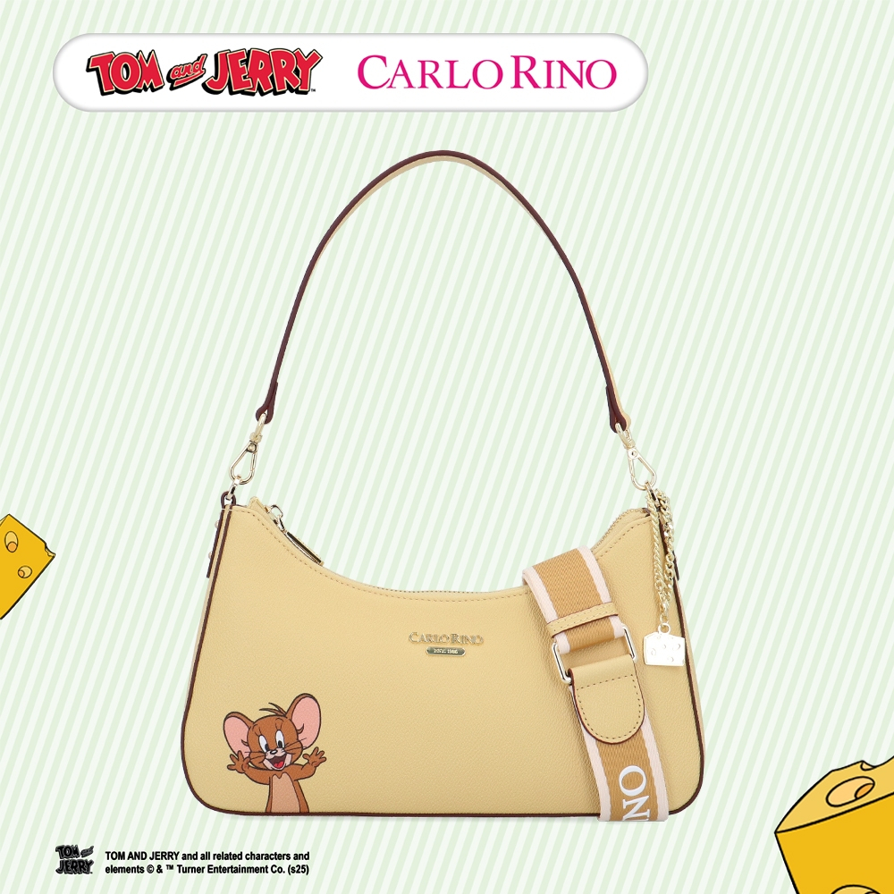 Carlo Rino กระเป๋าสะพายข้าง Tom and Jerry - สีเหลือง