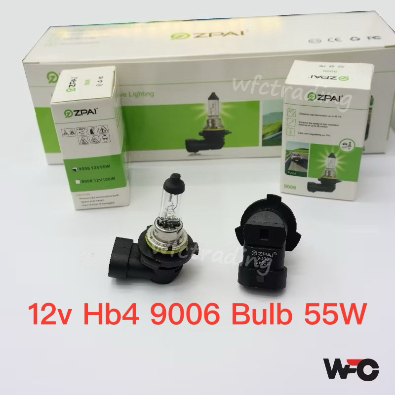 หลอดไฟรถยนต์สากล 9006 12v 55W ยี่ห้อ Zpai สําหรับ Toyota Honda Perodua 9006 หลอดไฟ