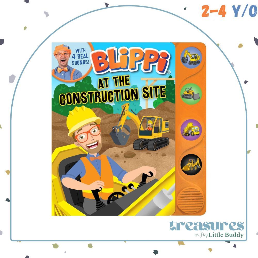 Blippi At the Construction Site 4 Button Sound Book Youtube Books
