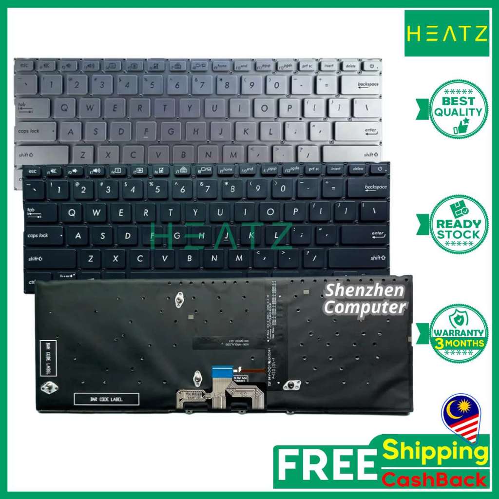 Asus Zenbook UX433 UX433F UX433FA UX433FAC UX433FL UX433FLC UX433FN คีย์บอร์ด