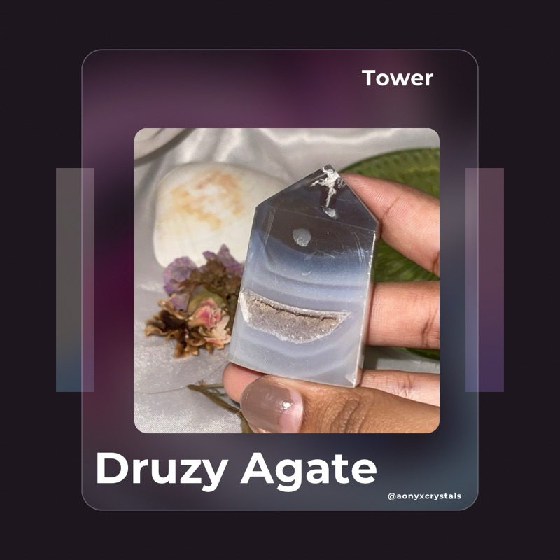 DRUZY AGATE TOWER - onyxcrystals