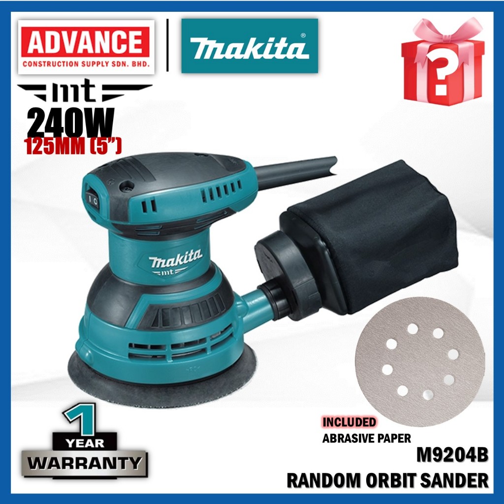 MAKITA MT SERIES M9204 / M9204B Random Orbit Sander 125MM (5")