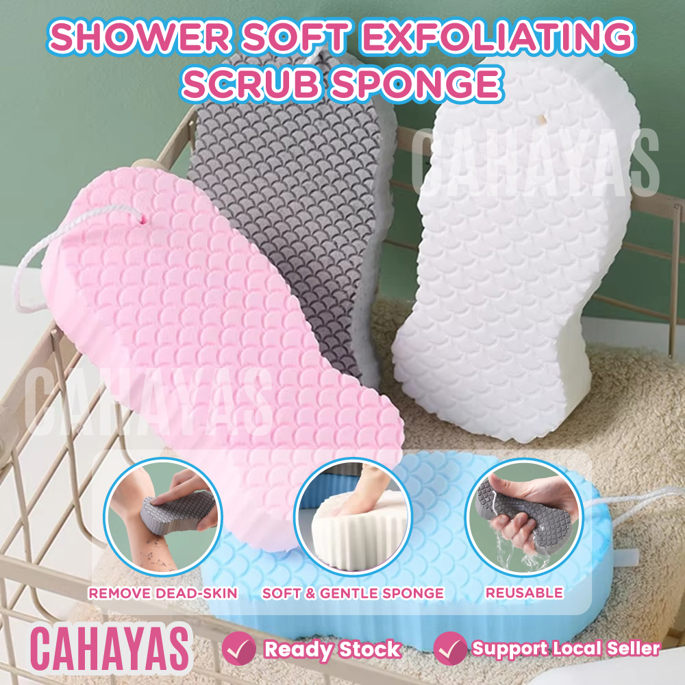 ญี่ปุ่น Exfoliate Soft Body Scrub ฟองน้ํา Body Shower Brush Back Rub Scrub ห้องน้ําเครื่องมือ Scrub 