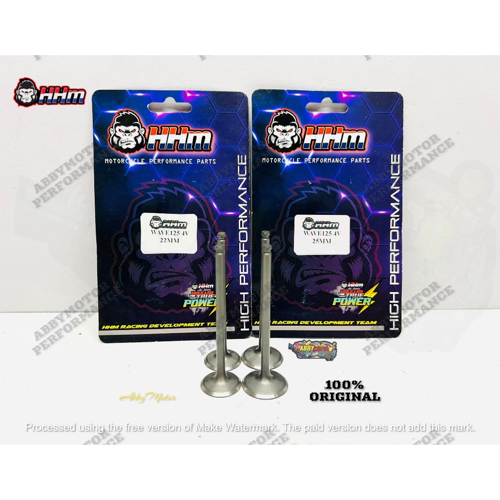 RACING หัววาล์ว WAVE 125 4VALVE HHM 22MM 25MM