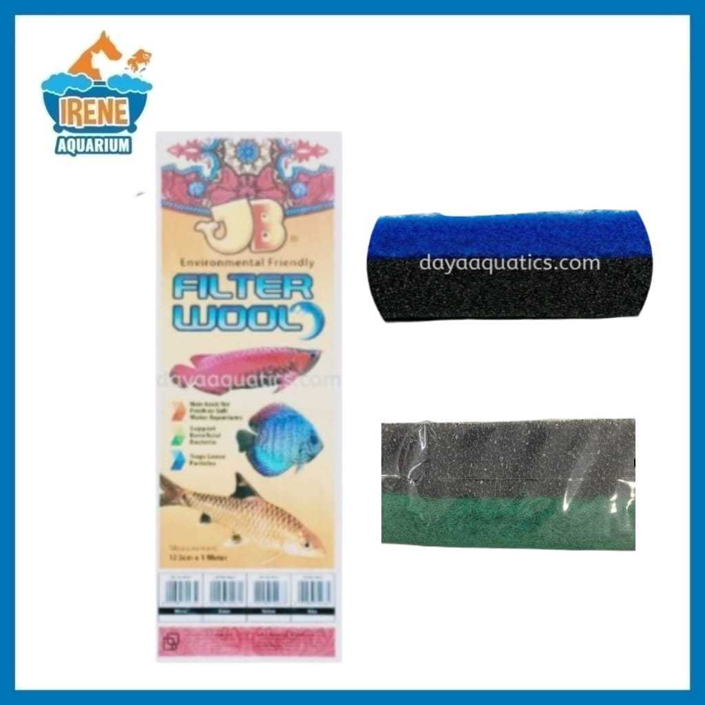 JB Filter Wool Biomate + กรีน/บลูวูล 12.5ซม. x 1ม