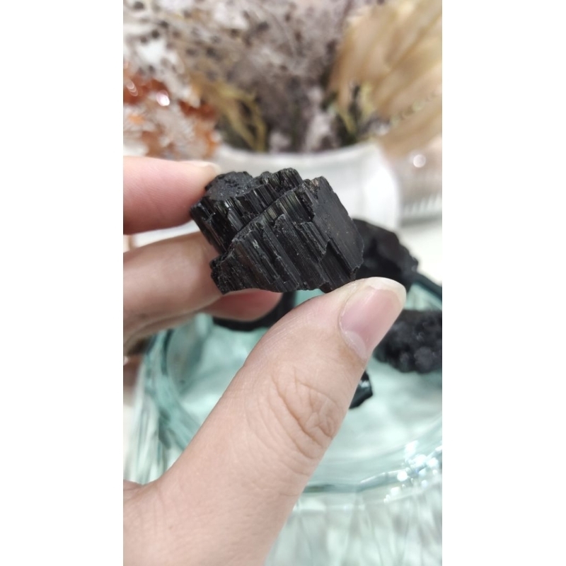 Essential สําหรับ Exorcisting Evil/Black Tourmaline/Black Tourmaline/Black Rough Ore/Shiny Tourmalin