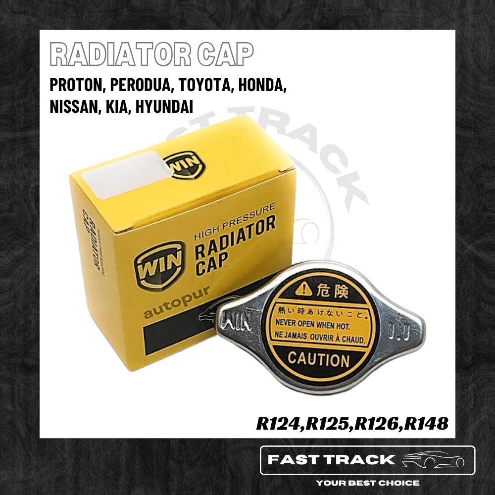 WIN RADIATOR CAP PERODUA, PROTON, TOYOTA, HONDA, NISSAN, KIA, HYUNDAI R124, R125, R126, R148, R123