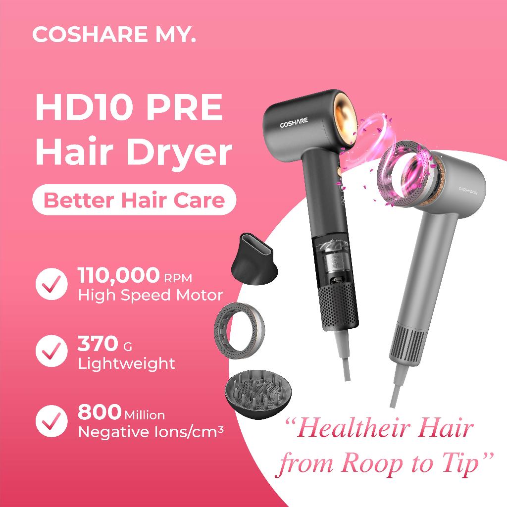 Coshare HD10PRE-เครื่องเป่าผมความเร็วสูง