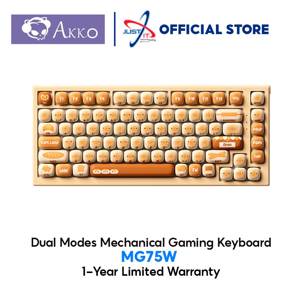 AKKO X MONSGEEK MG75W BUN WONDERLAND DUAL MODES HOT SWAPPABLE MECHANICAL GAMING KEYBOARD - V3 PIANO 
