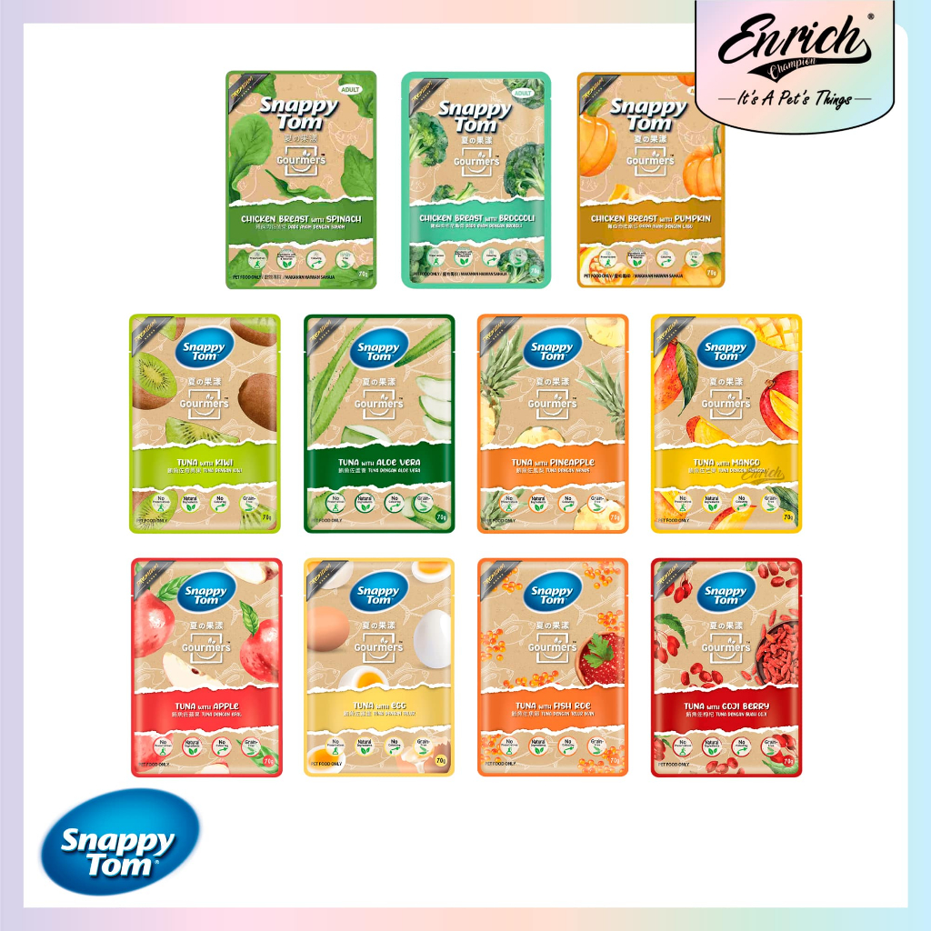 Snappy Tom Gourmers Cat อาหารเปียก / ซอง 70gm