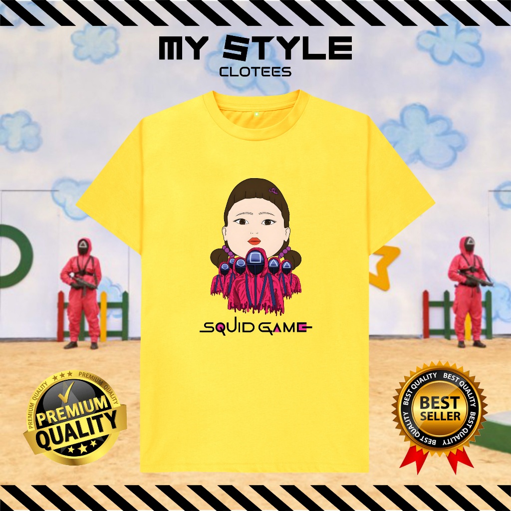 SQ Game เสื้อยืด ผ้าฝ้าย 100%/บาจูเกมปลาหมึก 03