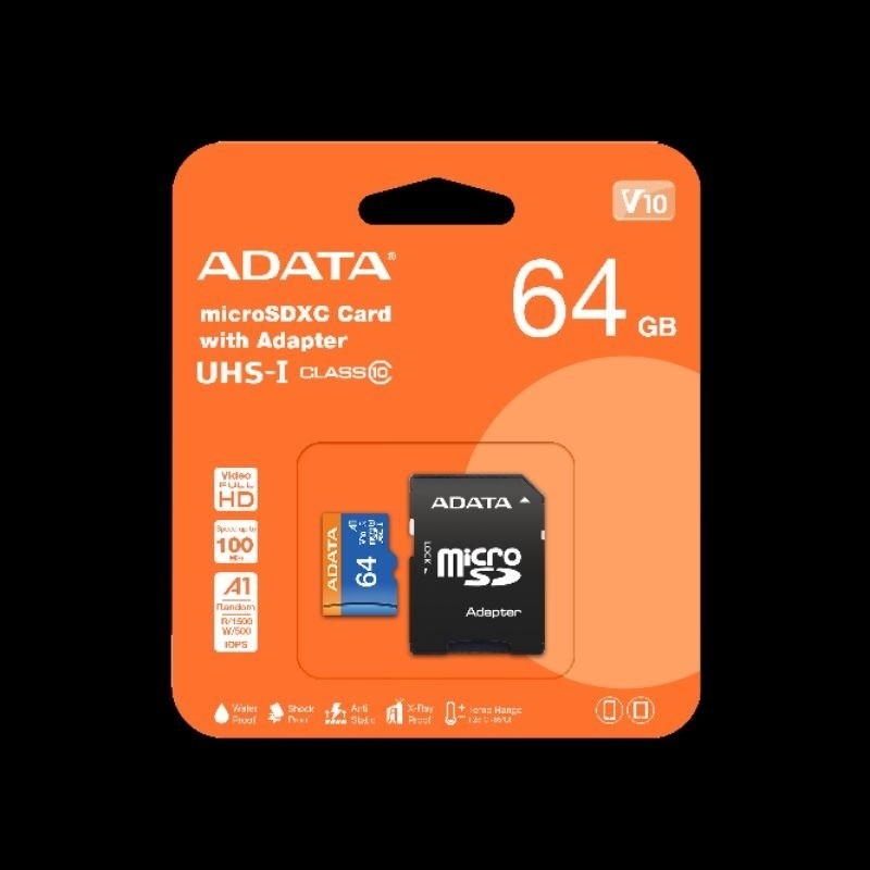 [ข้อเสนอพิเศษ]ADATA MICRO SD UHS-I A1 CL10 (64GB/128GB) MEMORY CARD