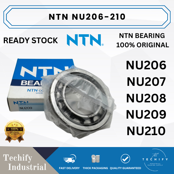 Ntn NU206 NU207 NU208 NU209 NU210 แบริ่ง NTN แบริ่งญี่ปุ่น NTN แบริ่งลูกกลิ้งทรงกระบอก