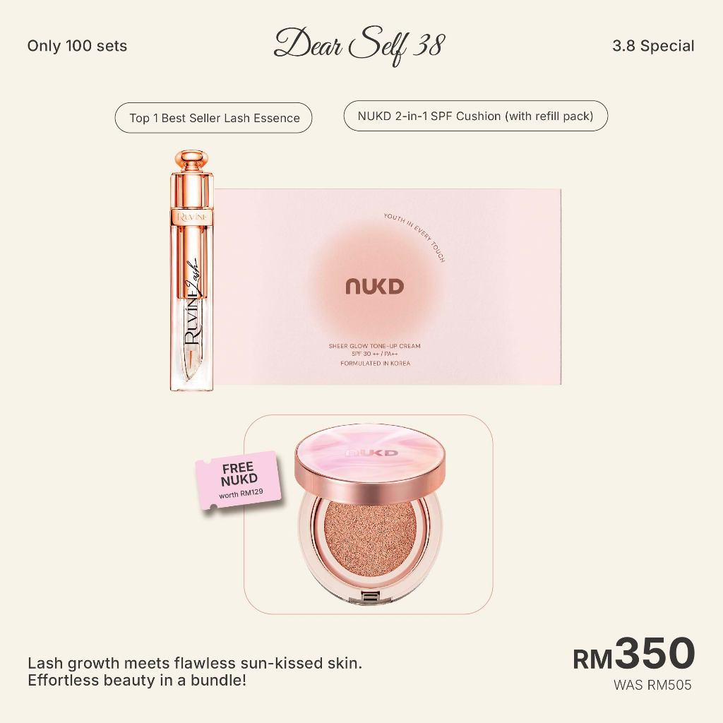 🌸 38 ผู้หญิงs Day 🌸Lash + NUKD 2in1 + ฟรี NUKD 1in1 (เฉพาะคุชชั่น)