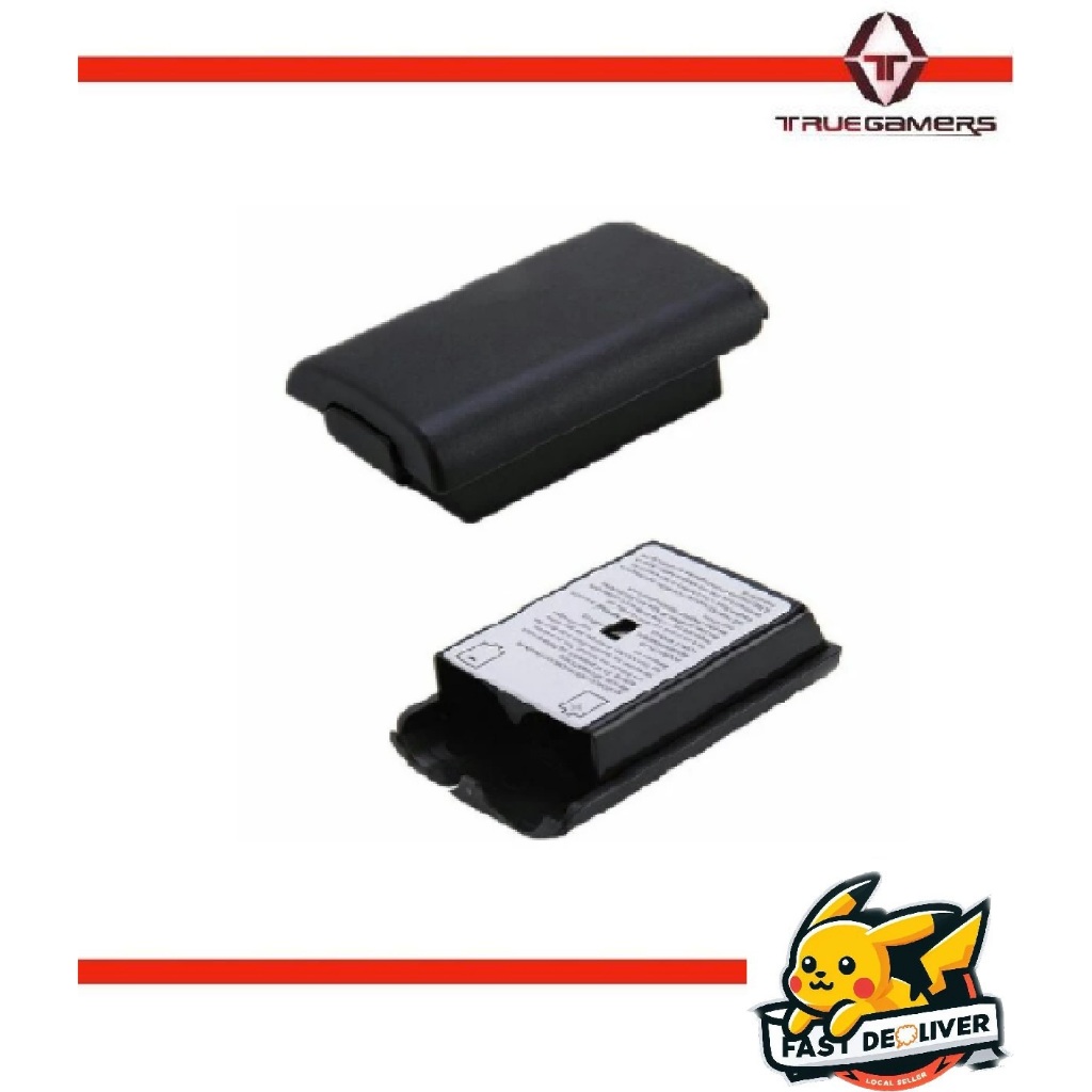 XBOX 360 xb360 Wireless Controller Battery Holder Replacement Cover Case - สีดํา