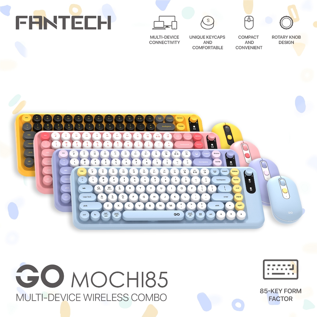 FANTECH GO MOCHI85/MOCHI101 เมาส์คีย์บอร์ดไร้สายหลายอุปกรณ์ COMBO - รูปที่ 7