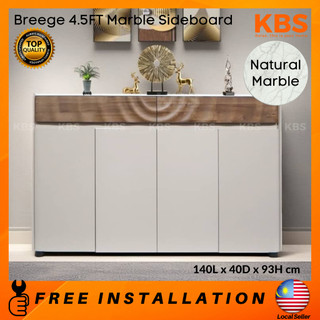 "(FREE Installation+Shipping) KBS Breege 4.5FT Marble Sideboard / 4 Doors 2 Drawers / Light Luxury /140L x 40D x 93H cm