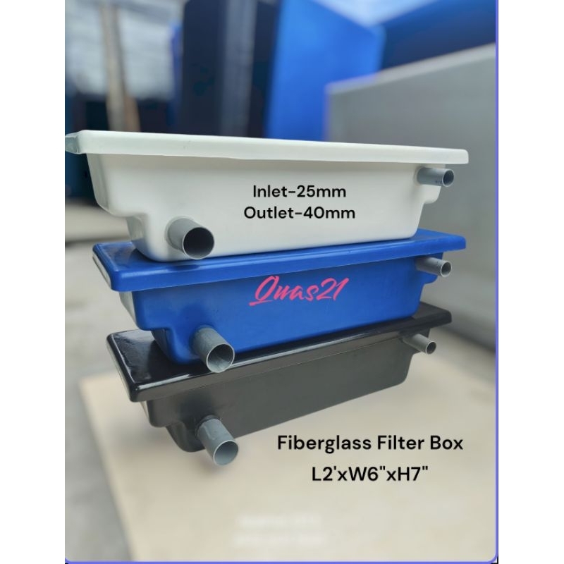 [2Feet] กล่องกรองไฟเบอร์กลาส AF156-L2 xW6" x H7"