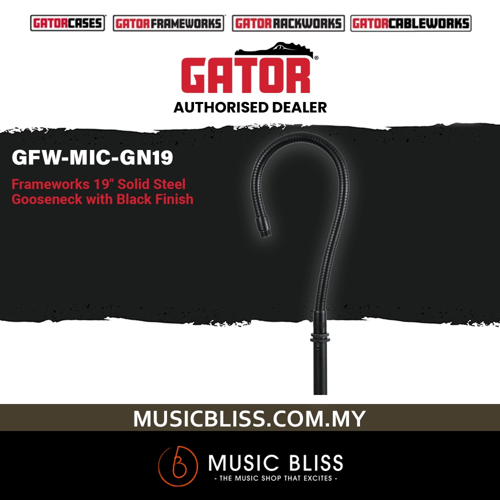 Gator Frameworks GFW-MIC-GN19 คอห่านดํา - 19" (GFWMICGN19)