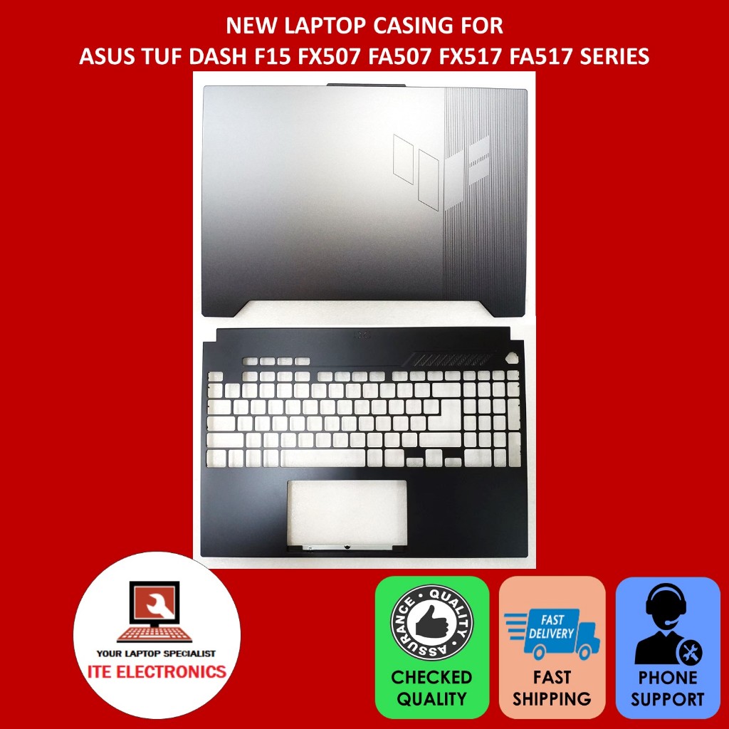 ใหม่ ASUS TUF DASH F15 FX507 FA507 FX517 FA517 SERIES LAPTOP LCD BACK COVER FRONT CASING A CASE/ PAL