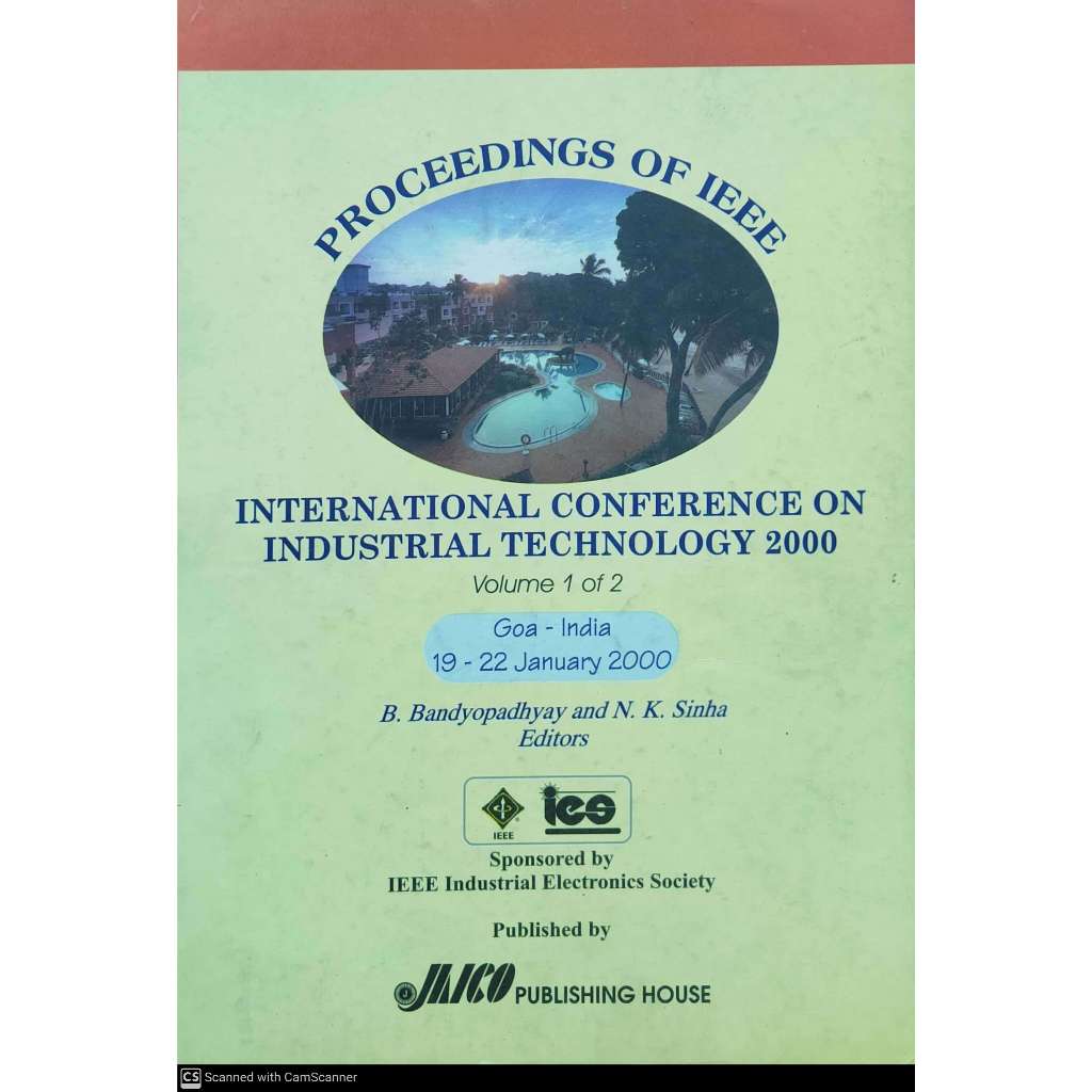 หนังสือนําเข้า *(จัดหาการประชุมระหว่างประเทศ IEEE ในเทคโนโลยีอุตสาหกรรม 2000 ) เล่ม 1-2