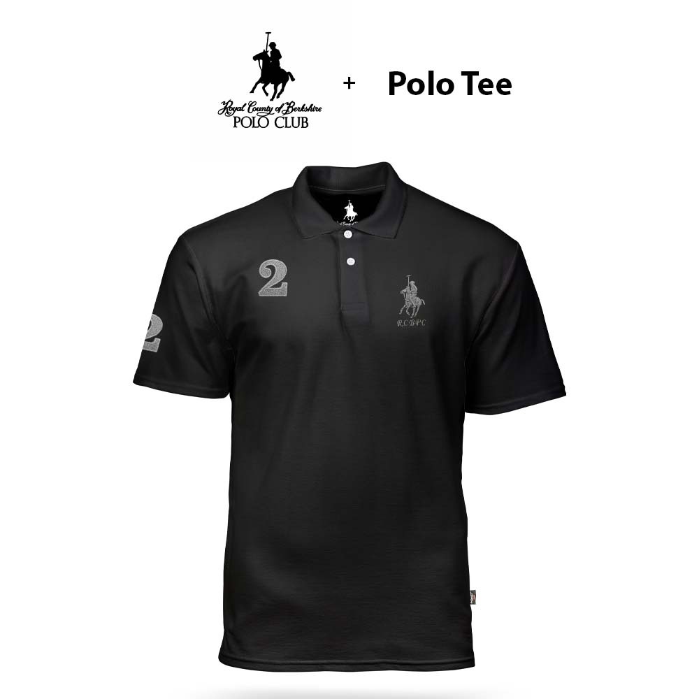RCB Polo Club Men เสื้อโปโลแขนสั้นคอปก MTS12155 - สีดํา