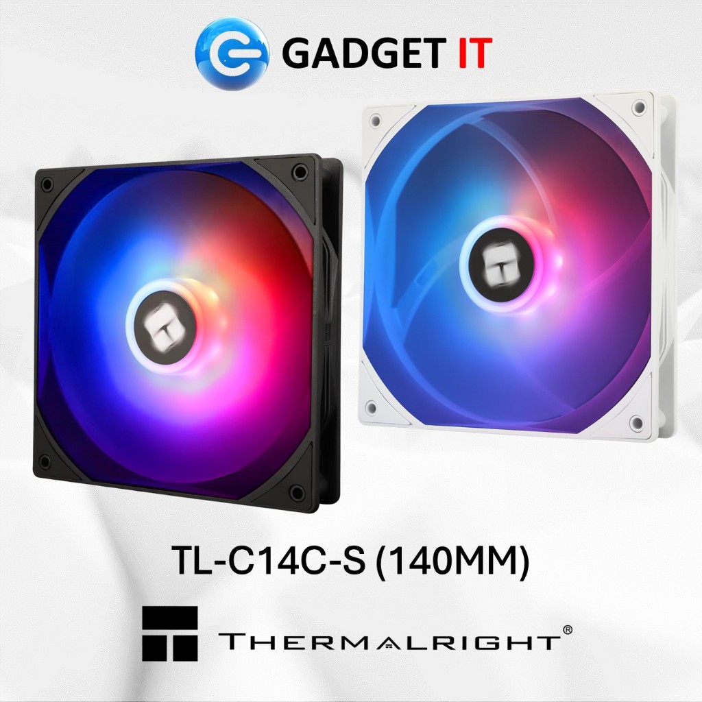Thermalaright TL-C14C-S 140MM ARGB PC CASE FAN BLACK/ WHITE CASING FANS GADGET IT